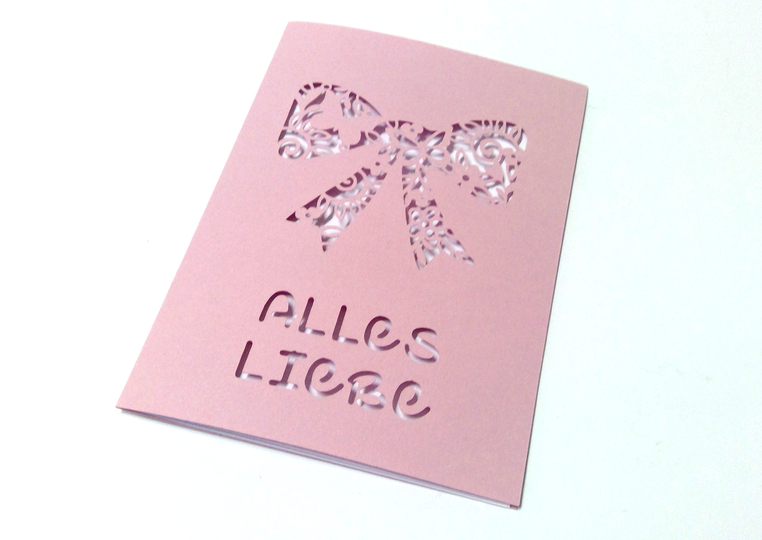 Karte Schleife Plotterdatei SVG DXF FCM