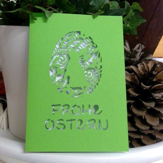 Karte Osterhase Plotterdatei SVG DXF