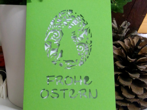 Karte Osterhase Plotterdatei SVG DXF FCM