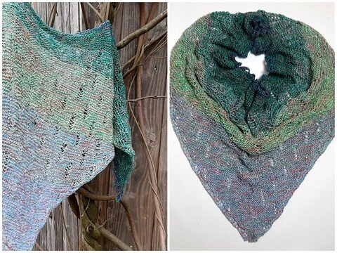 Dreieckstuch stricken in beliebiger Größe, tolles Muster!