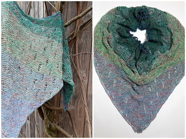 Dreieckstuch stricken in beliebiger Größe, tolles Muster!