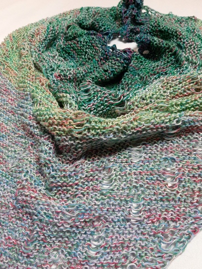 Dreieckstuch stricken in beliebiger Größe, tolles Muster!