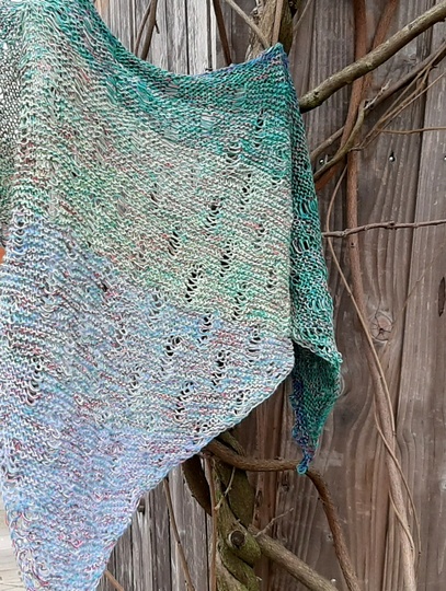 Dreieckstuch stricken in beliebiger Größe, tolles Muster!