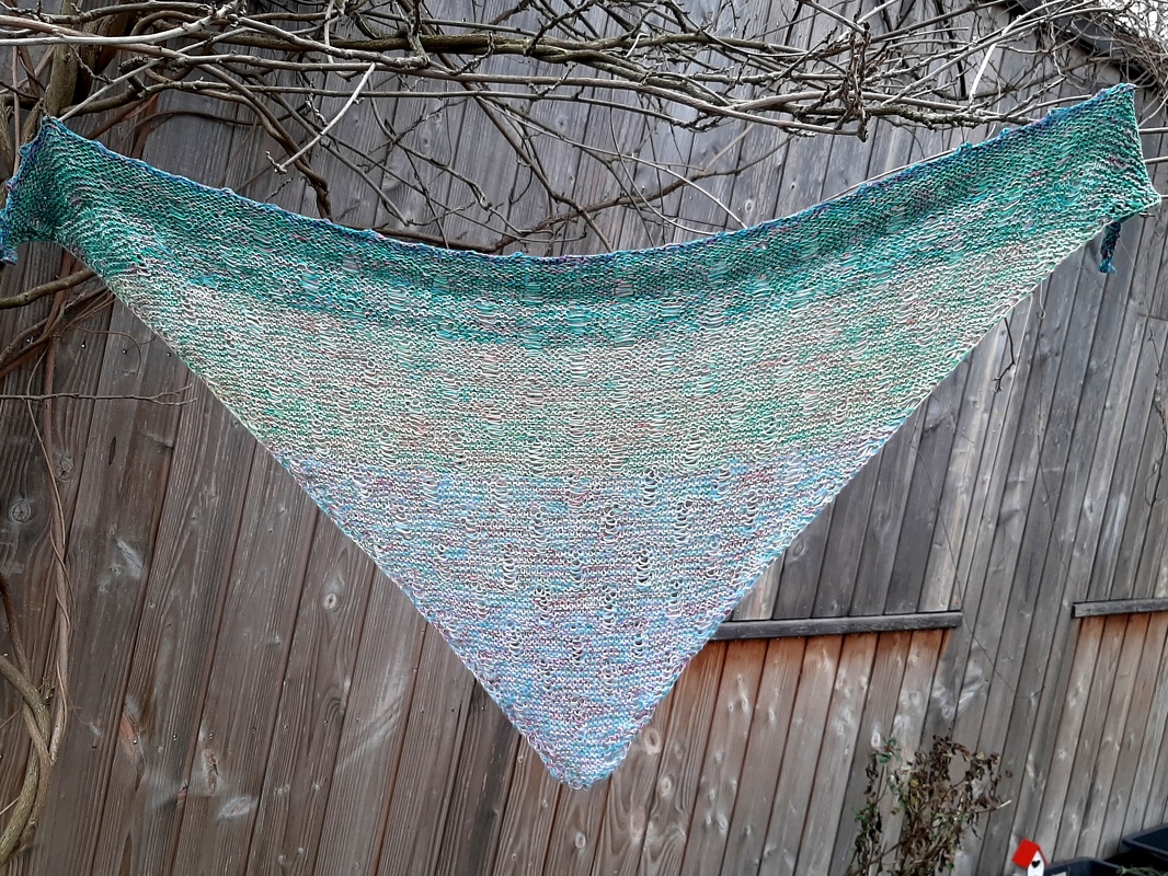 Dreieckstuch stricken in beliebiger Größe, tolles Muster!