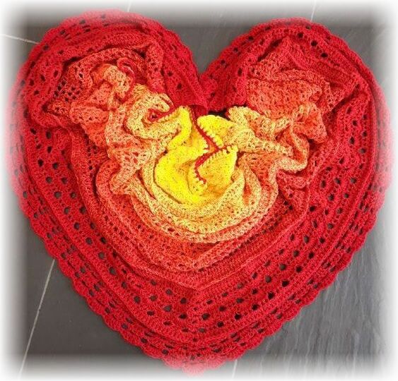 Häkelanleitung Dreieckstuch Feuertanz