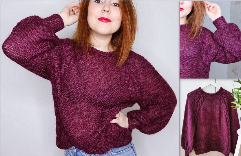 Strickanleitung Pullover ++ Angoria ++ XS,S,M und L