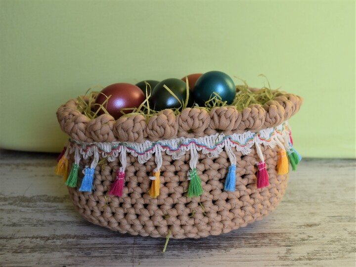 Osterhase und Osternest Häkelanleitung