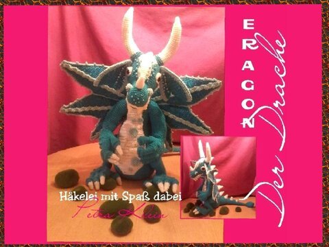 Häkelanleitung / Amigurumi / Eragon, der Drache