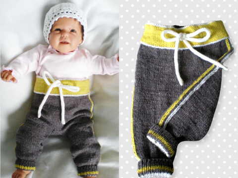 Baby Jogginghose in 2 Größen Strickanleitung