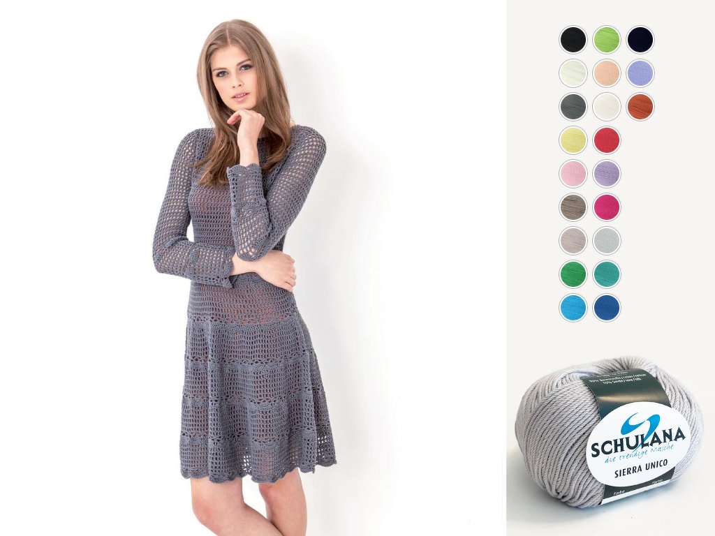 Häkelkleid im Filetmuster mit Muscheln - Bild 2