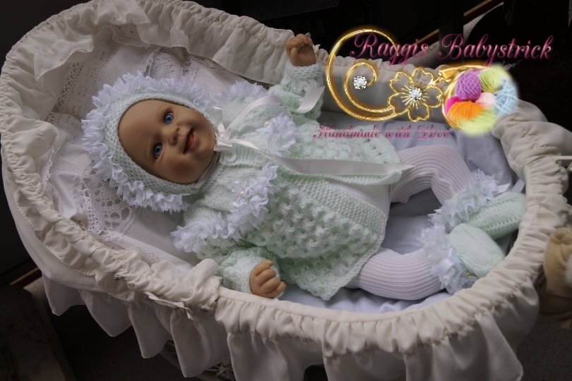Strickanleitung für Baby's u. Reborns 3-teilig Modell Heide Gr. 50