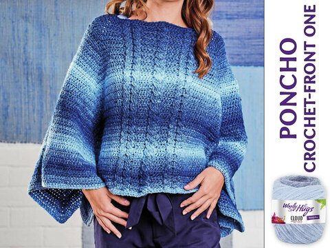 PONCHO CROCHET-FRONT ONE