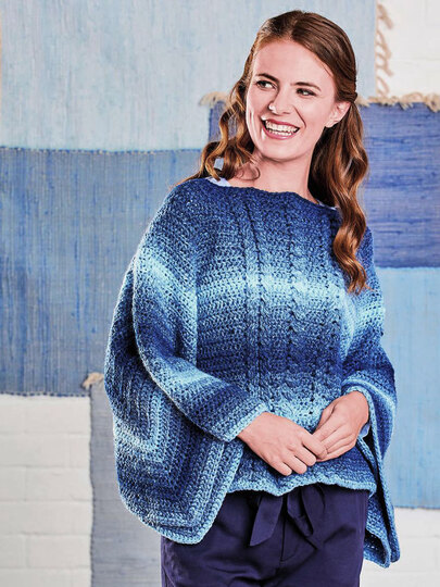 PONCHO CROCHET-FRONT ONE