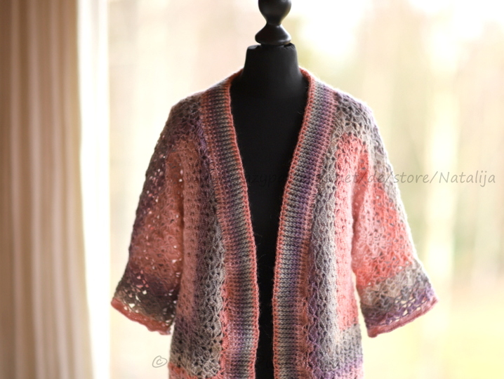 Häkelanleitung für Frühlingsmantel in Größen 32-50