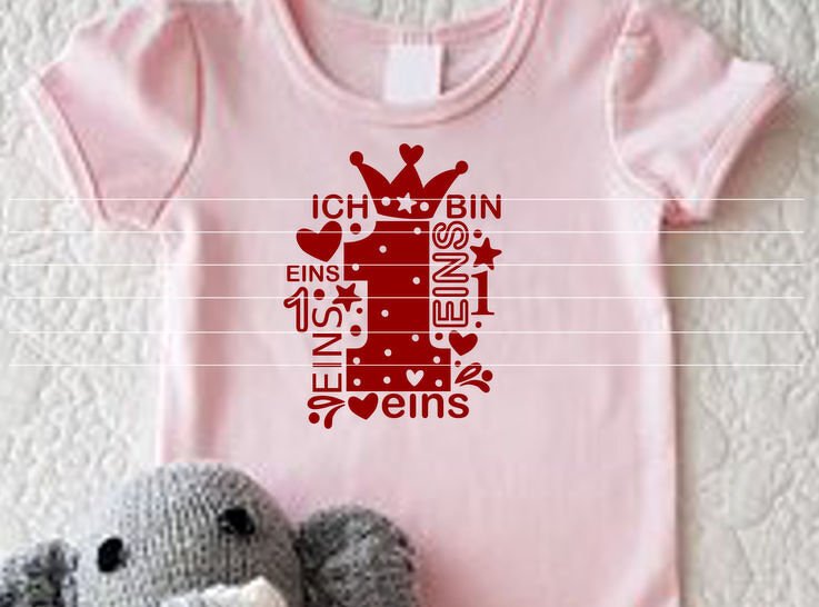 Zahl 1 Plotterdatei SVG DXF FCM - Bild 3