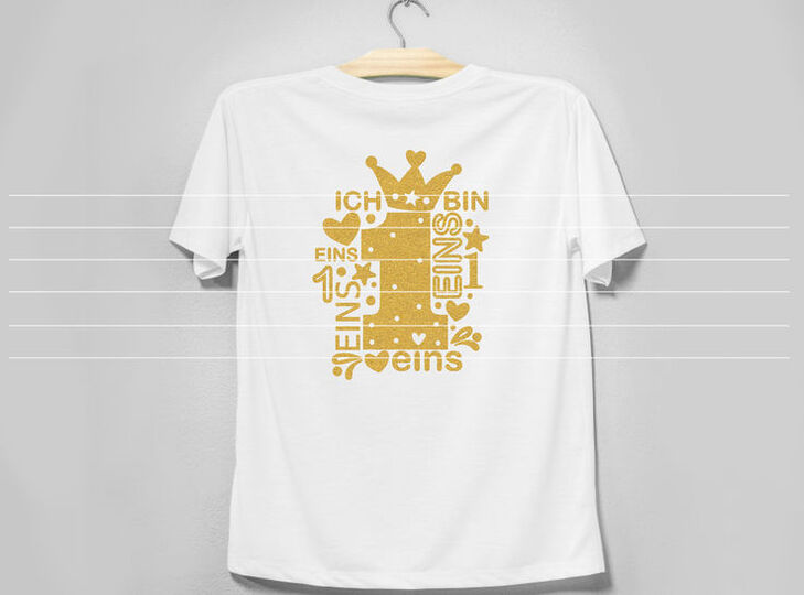 Zahl 1 Plotterdatei SVG DXF