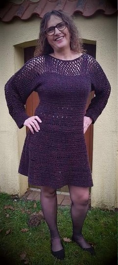 Häkelanleitung Kleid Vernetzte Liebe ( Ohne Maschenprobe / Für jede Größe )