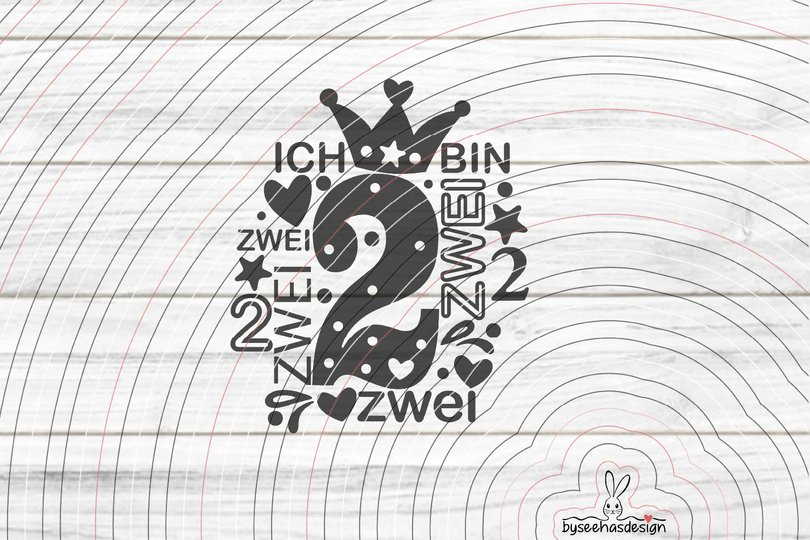 Zahl 2 Plotterdatei SVG DXF