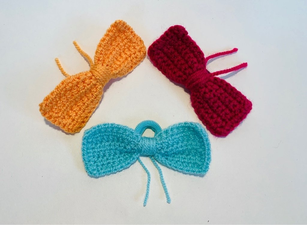 Haarschleife Haarschmuck Anleitung häkeln - Bild 2