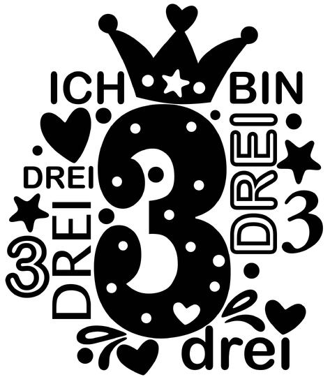 Zahl 3 Plotterdatei SVG DXF