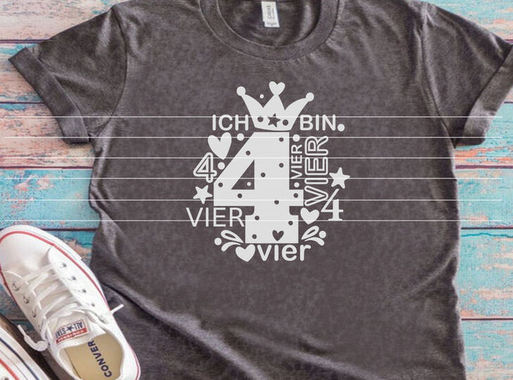 Zahl 4 Plotterdatei SVG DXF