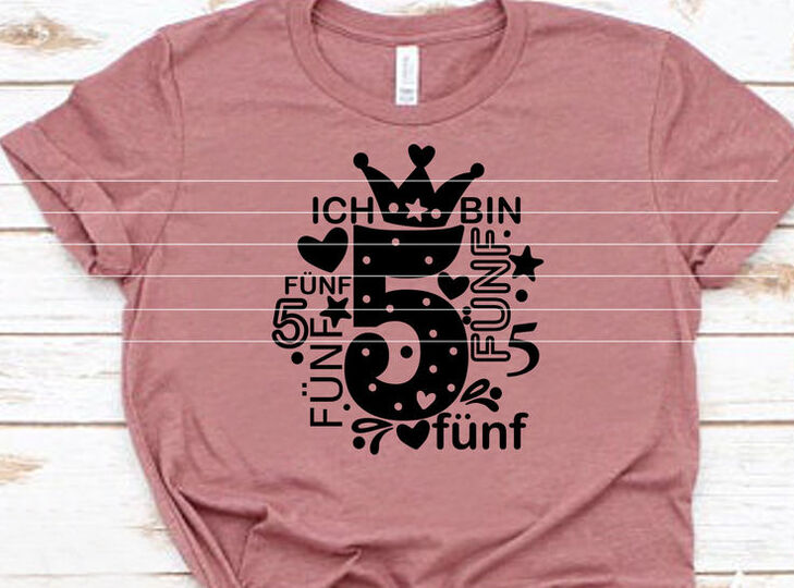 Zahl 5 Plotterdatei SVG DXF