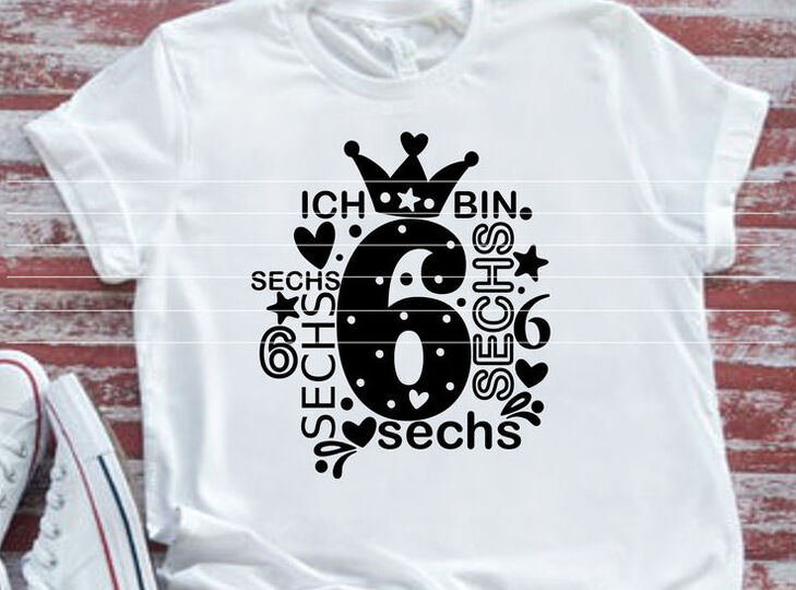 Zahl 6 Plotterdatei SVG DXF