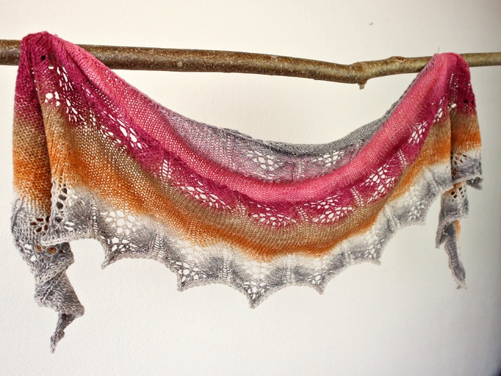 Crescent-Shaped Lace Shawl Knitting Pattern PDF – Daybreak