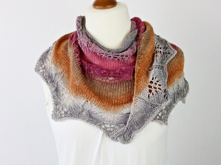 Crescent-Shaped Lace Shawl Knitting Pattern PDF – Daybreak