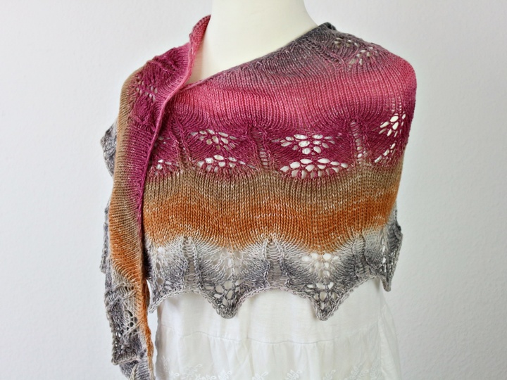 Crescent-Shaped Lace Shawl Knitting Pattern PDF – Daybreak