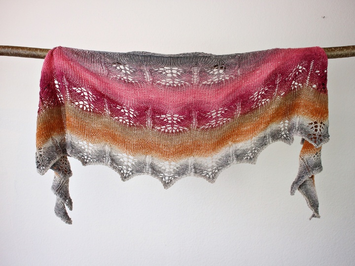 Crescent-Shaped Lace Shawl Knitting Pattern PDF – Daybreak