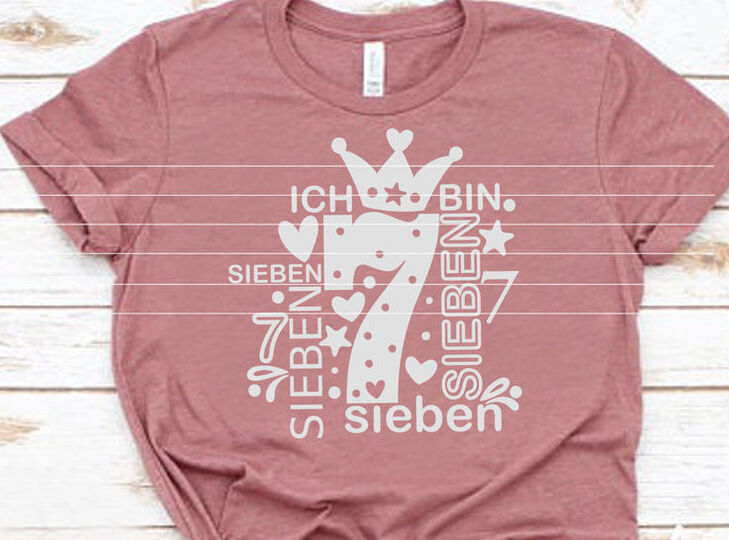 Zahl 7 Plotterdatei SVG DXF