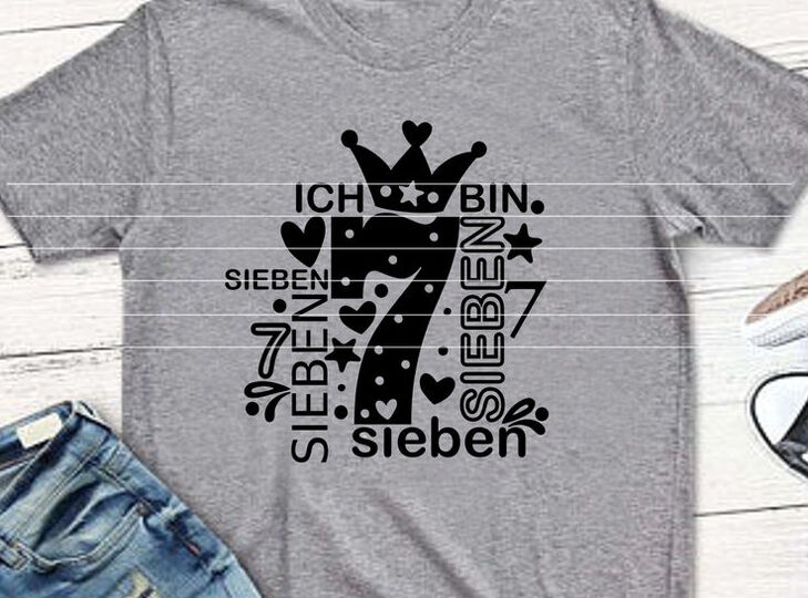 Zahl 7 Plotterdatei SVG DXF