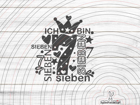 Zahl 7 Plotterdatei SVG DXF