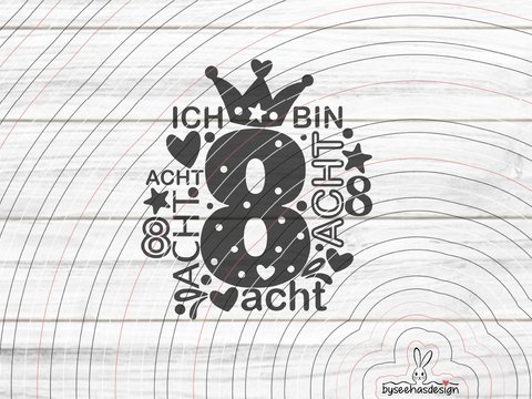 Zahl 8 Plotterdatei SVG DXF