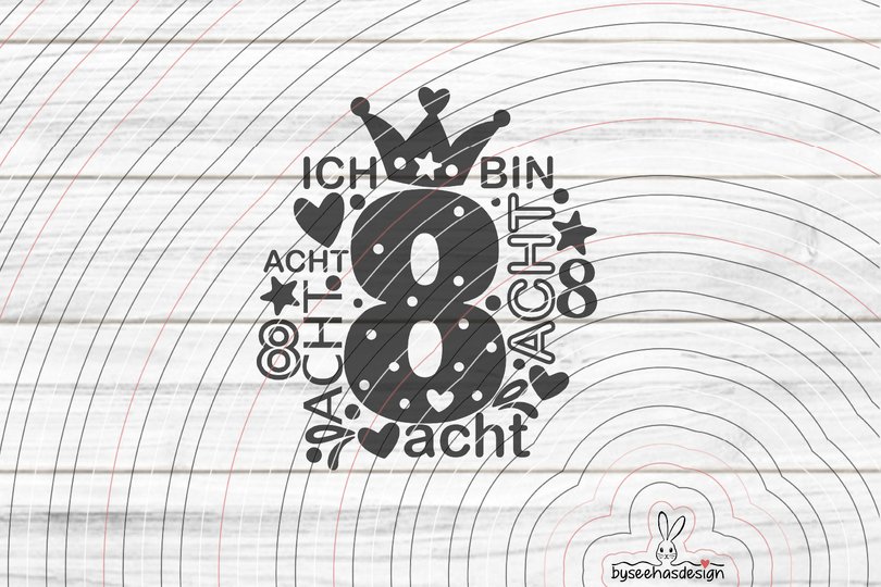 Zahl 8 Plotterdatei SVG DXF