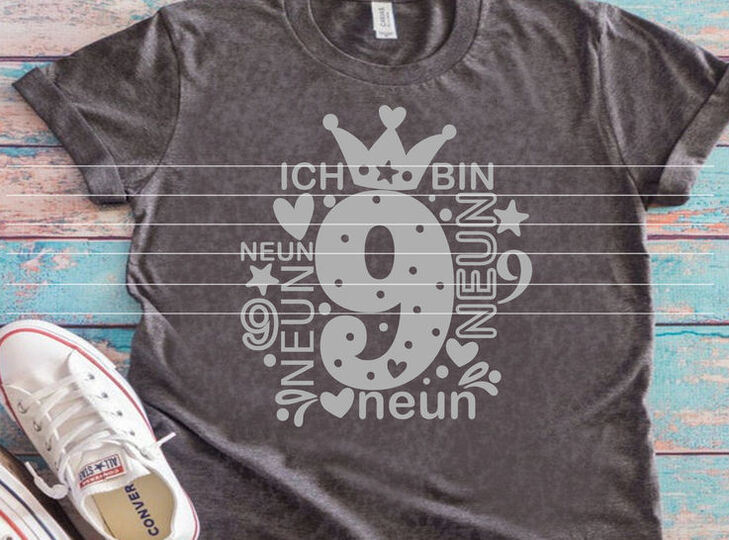 Zahl 9 Plotterdatei SVG DXF