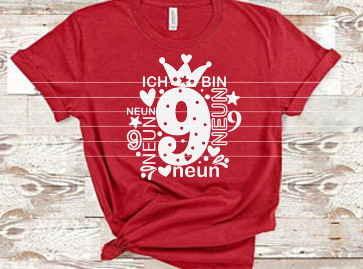 Zahl 9 Plotterdatei SVG DXF