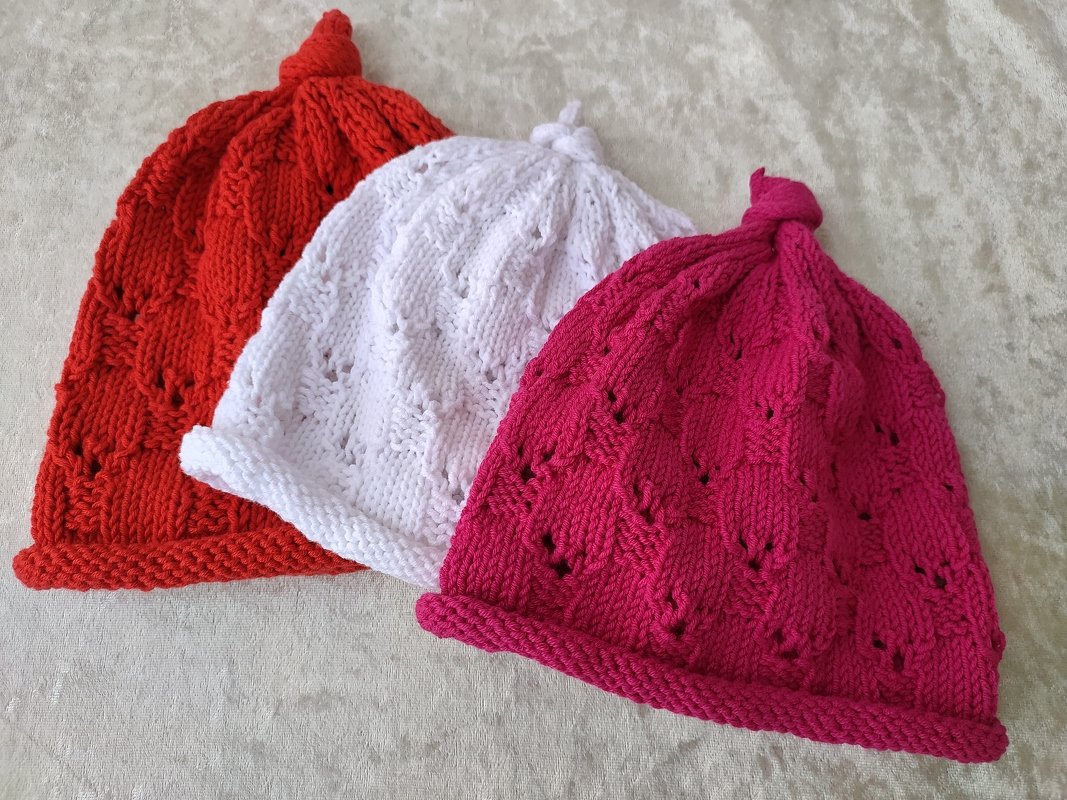 Strickanleitung Frühjahrs-Mütze Kira - KU 36 - 55 cm - Bild 5