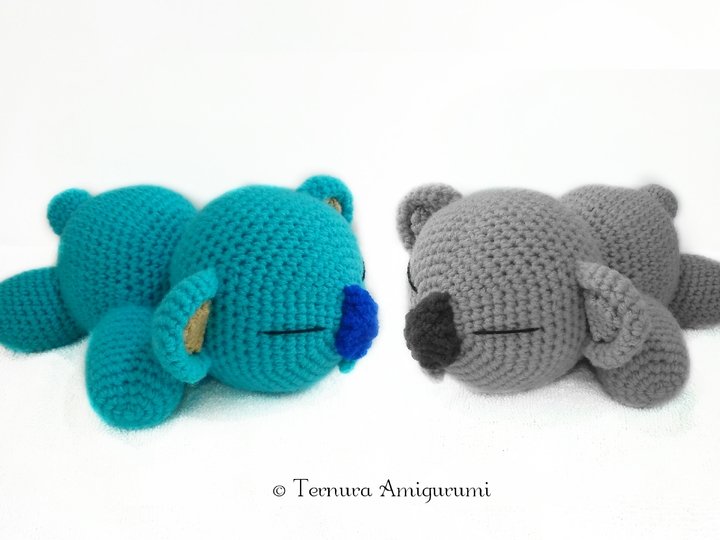 Häkelanleitung Koala schläfrig PDF ternura amigurumi english- deutsch- dutch