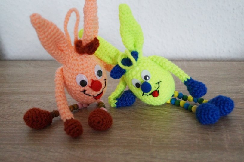 Anleitung Ostern Hasenbande Aufhänger für den Osterstrauß