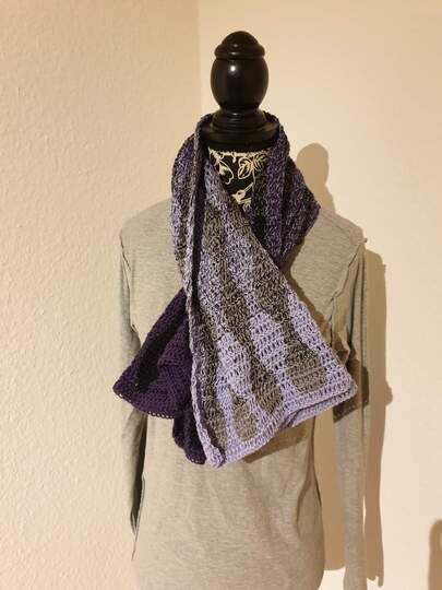 zweifarbigen Schal Agnes häkeln Häkelschal Stola