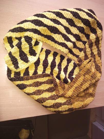 zweifarbigen Schal Agnes häkeln Häkelschal Stola