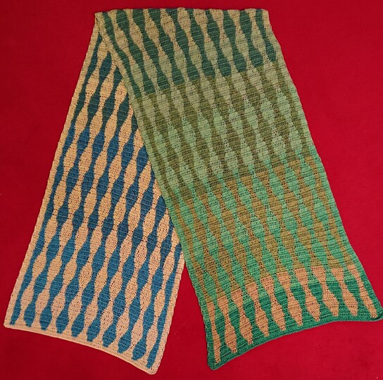 zweifarbigen Schal Agnes häkeln Häkelschal Stola