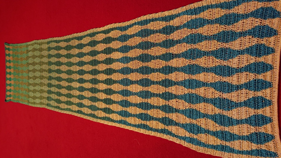 zweifarbigen Schal Agnes häkeln Häkelschal Stola