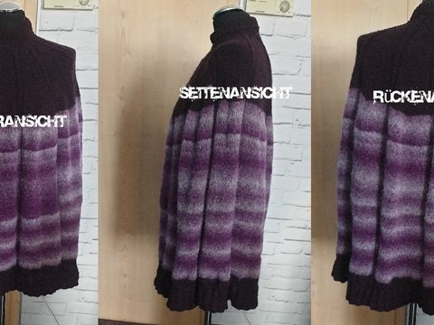 Schwingender Poncho mit Armschlitzen