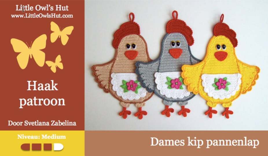 67NLY Dames kip pannenlap - Haakpatroon - PDF by Zabelina CP