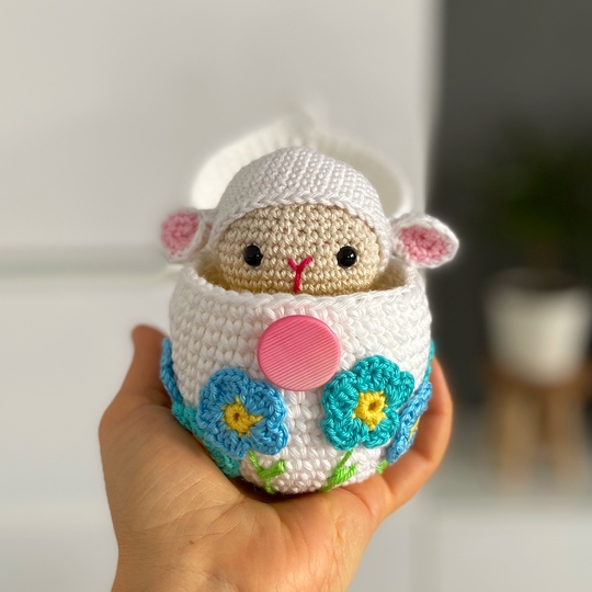 Ü-Ei Lamm (Schlüsselanhänger, Taschenbaumler)