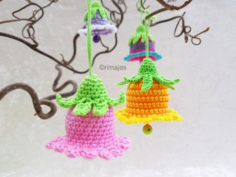 Häkelanleitung - Strauchblüten - zwei Größen