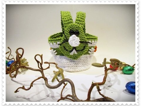 Häkelanleitung Osterhasen-Körbchen